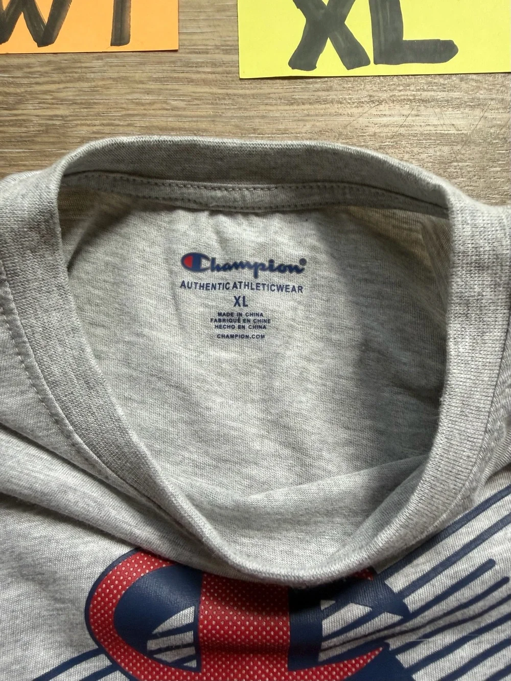 NWT Champion Boys' Gray Logo Tee - XL